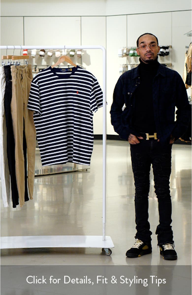 Stripe Classic Fit Jersey Crewneck T-Shirt, sales video thumbnail