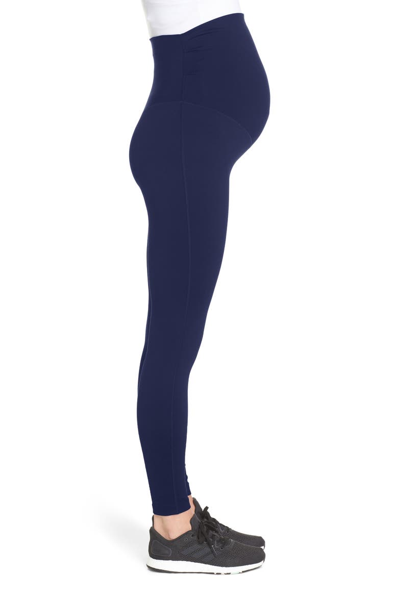 Mamasana Live In Maternity Ankle Leggings, Alternate, color, NAVY MARITIME