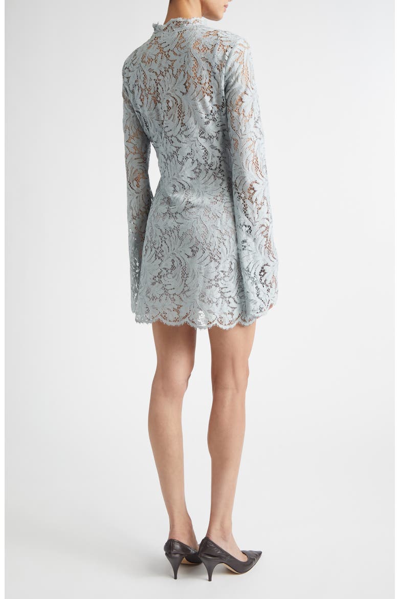 Eden Floral Lace Mock Neck Minidress, Alternate, color, SLATE BLUE