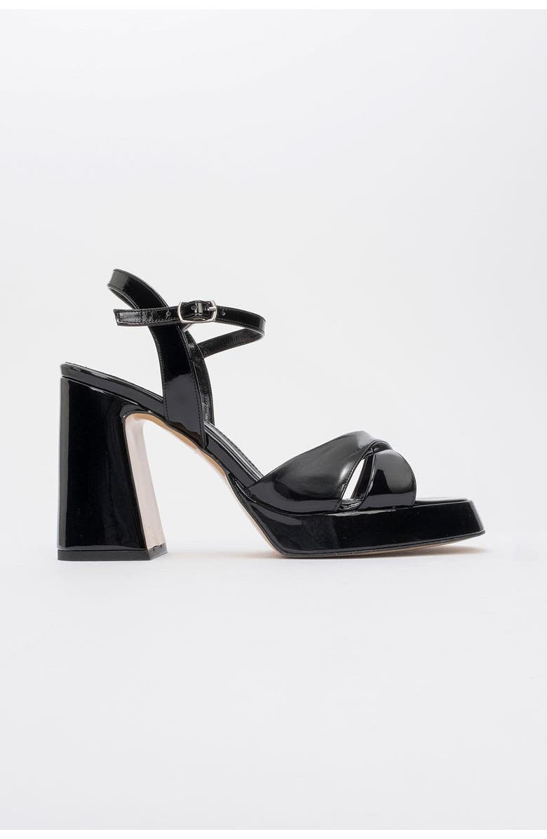 Forever & Always Shoes Yvonne Platform Sandals, Alternate, color, Black Patent