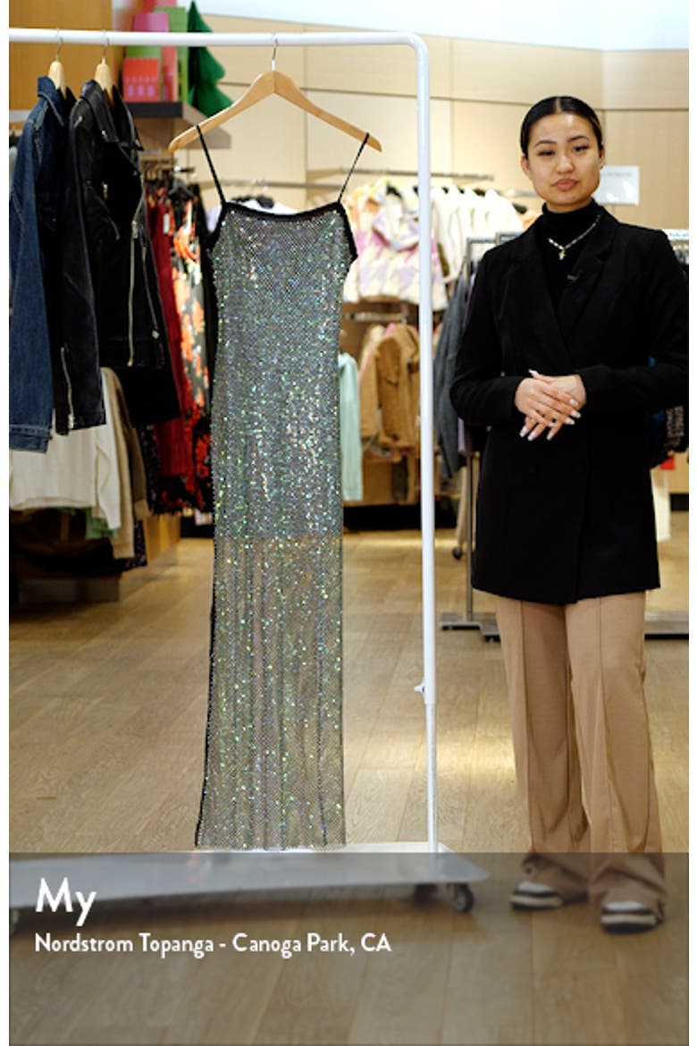 Embellished Sheer Mesh Maxi Slipdress video