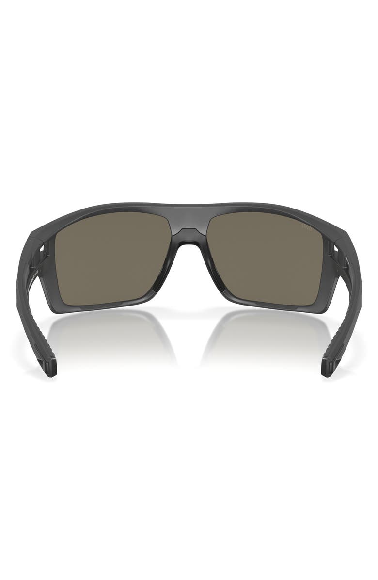 Costa Del Mar Diego 62mm Mirrored Polarized Oversize Rectangular Sunglasses, Alternate, color, Matte Gray