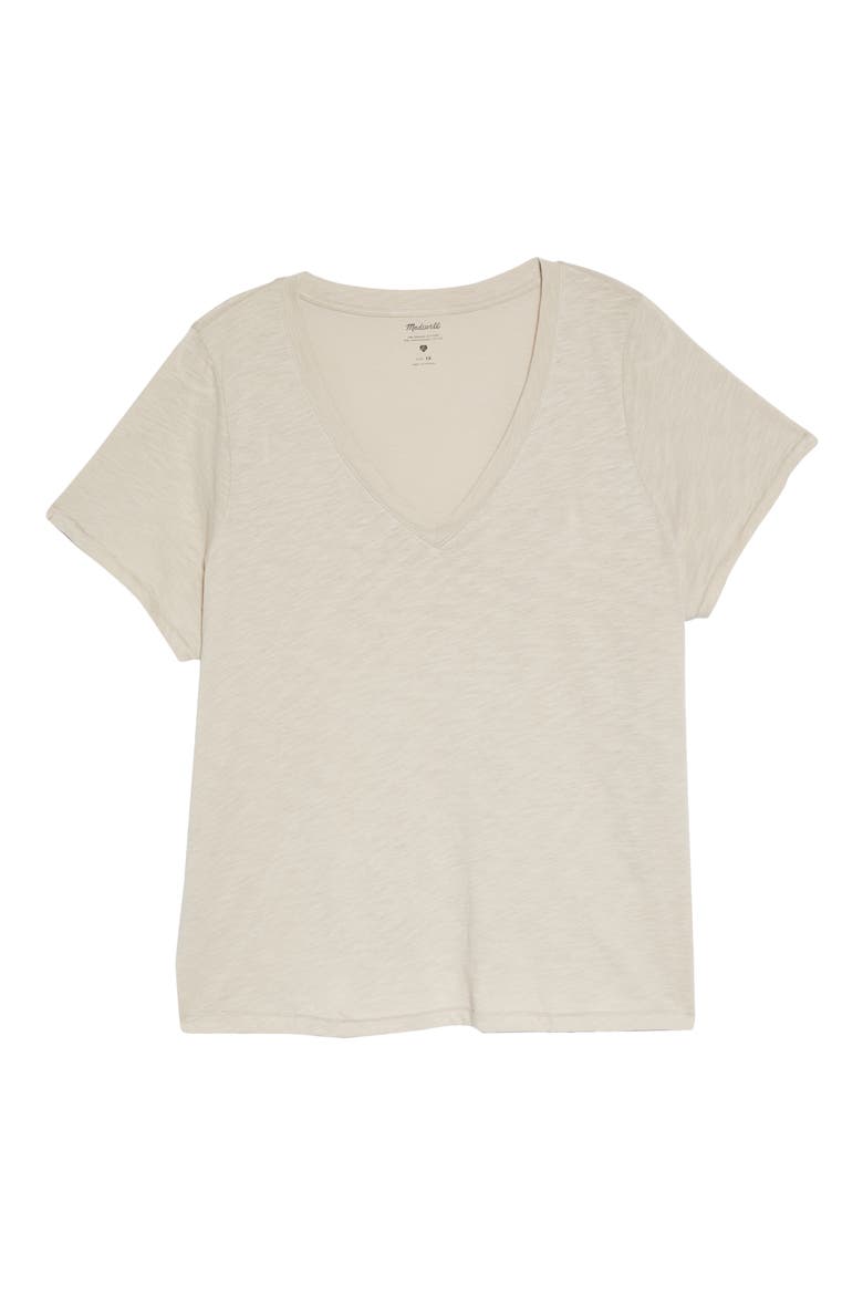 Whisper Cotton V-Neck T-Shirt, Alternate, color, ASHEN SILVER
