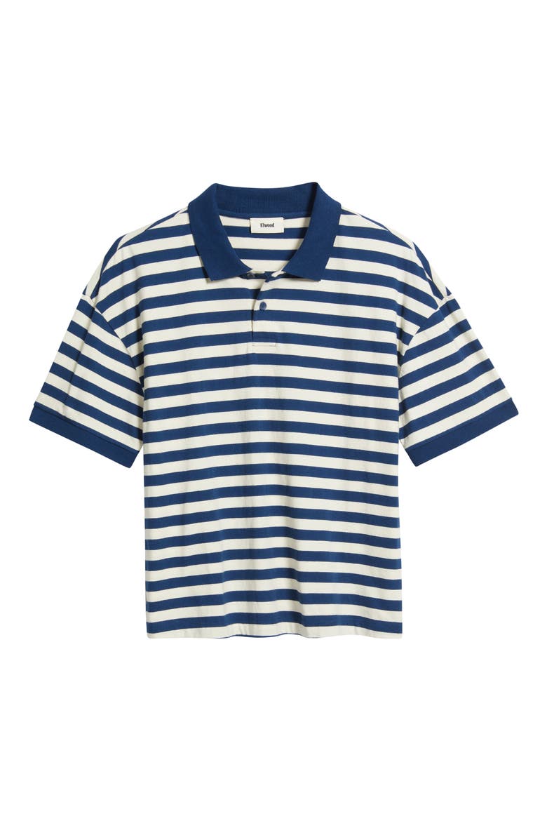 Trademark Stripe Polo (Nordstrom Exclusive), Alternate, color, NAVY/ WHITE STRIPE