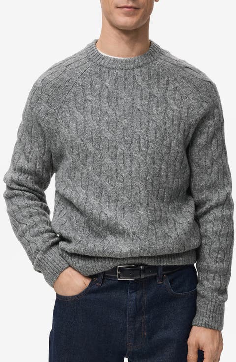 Cable Crewneck Sweater
