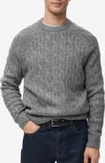MANGO Cable Crewneck Sweater