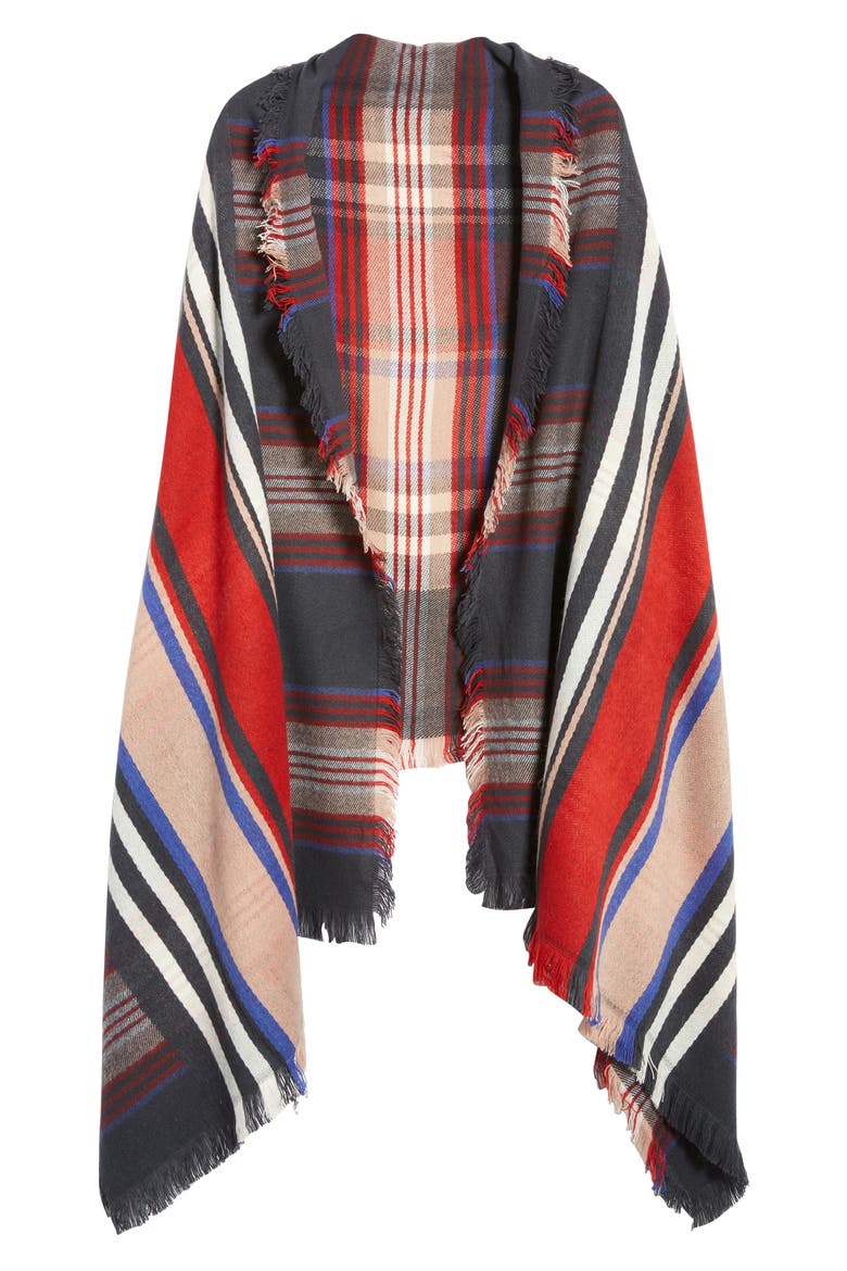 Stripe Blanket Wrap, Alternate, color, NAVY COMBO ABBY STRIPE