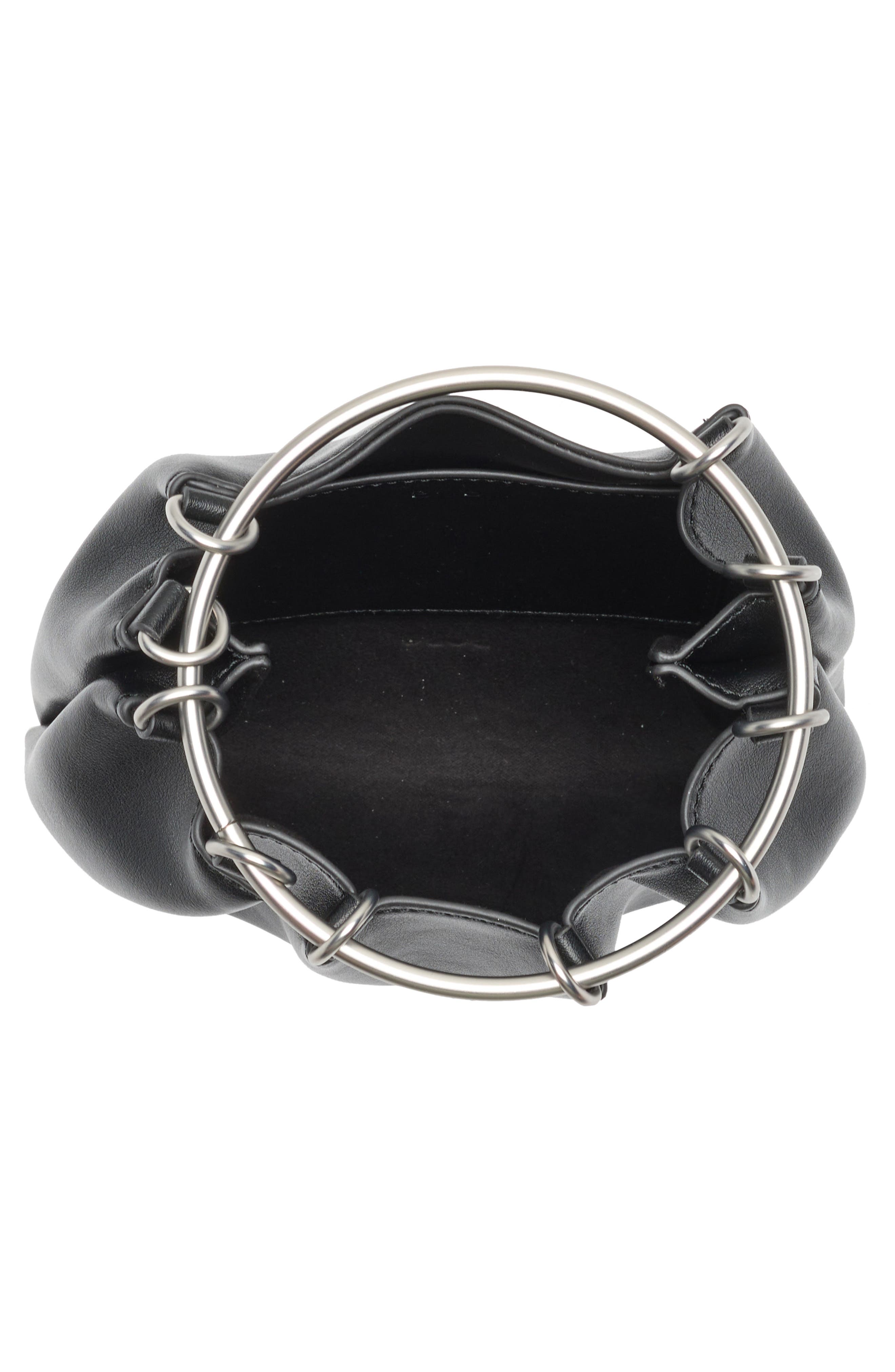 BCBG Ring Top Handle Clutch, Alternate, color, Black