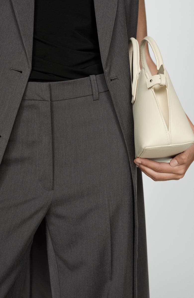 MANGO Pleat Front Straight Leg Pants, Alternate, color,