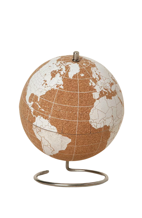 Uncommon Goods World Traveler's Cork Globe In Cork