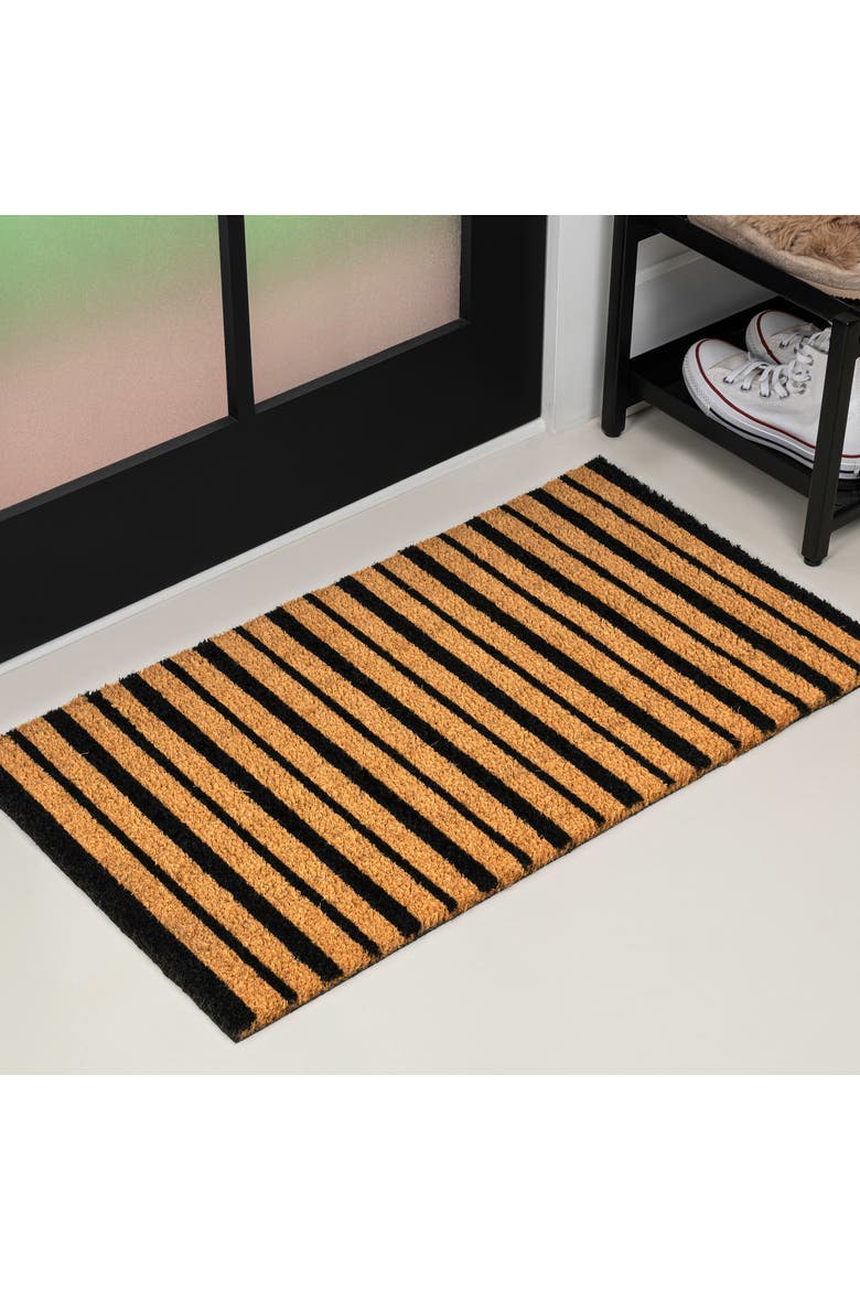 Peater Classic Casual Commerical Natural Coir Indoor/Outdoor Mat, Main, color, Natural Black
