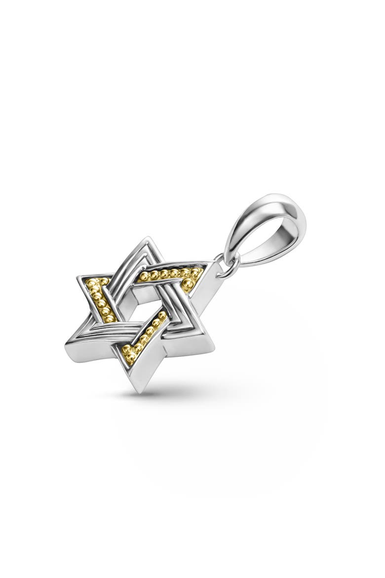 Men's Anthem Small Two-Tone Star of David Amulet, Alternate, color, TWO-TONE