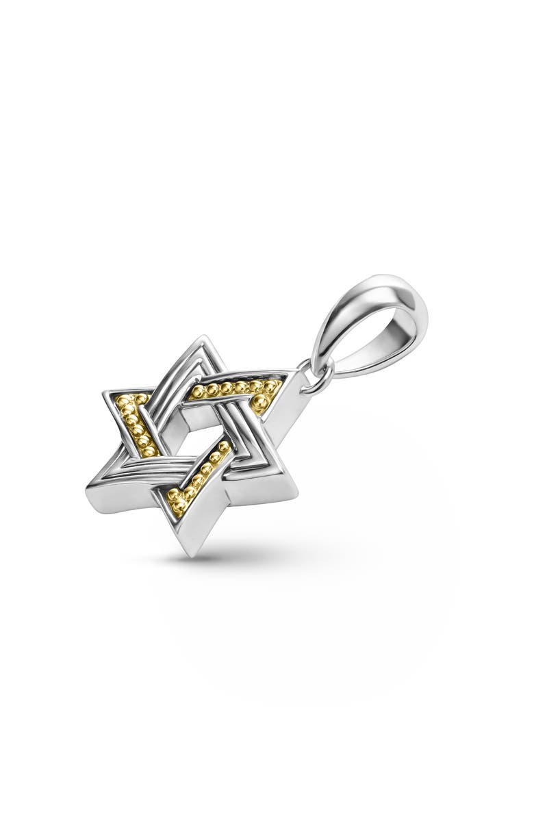 LAGOS Men's Anthem Small Two-Tone Star of David Amulet, Alternate, color, Two-Tone
