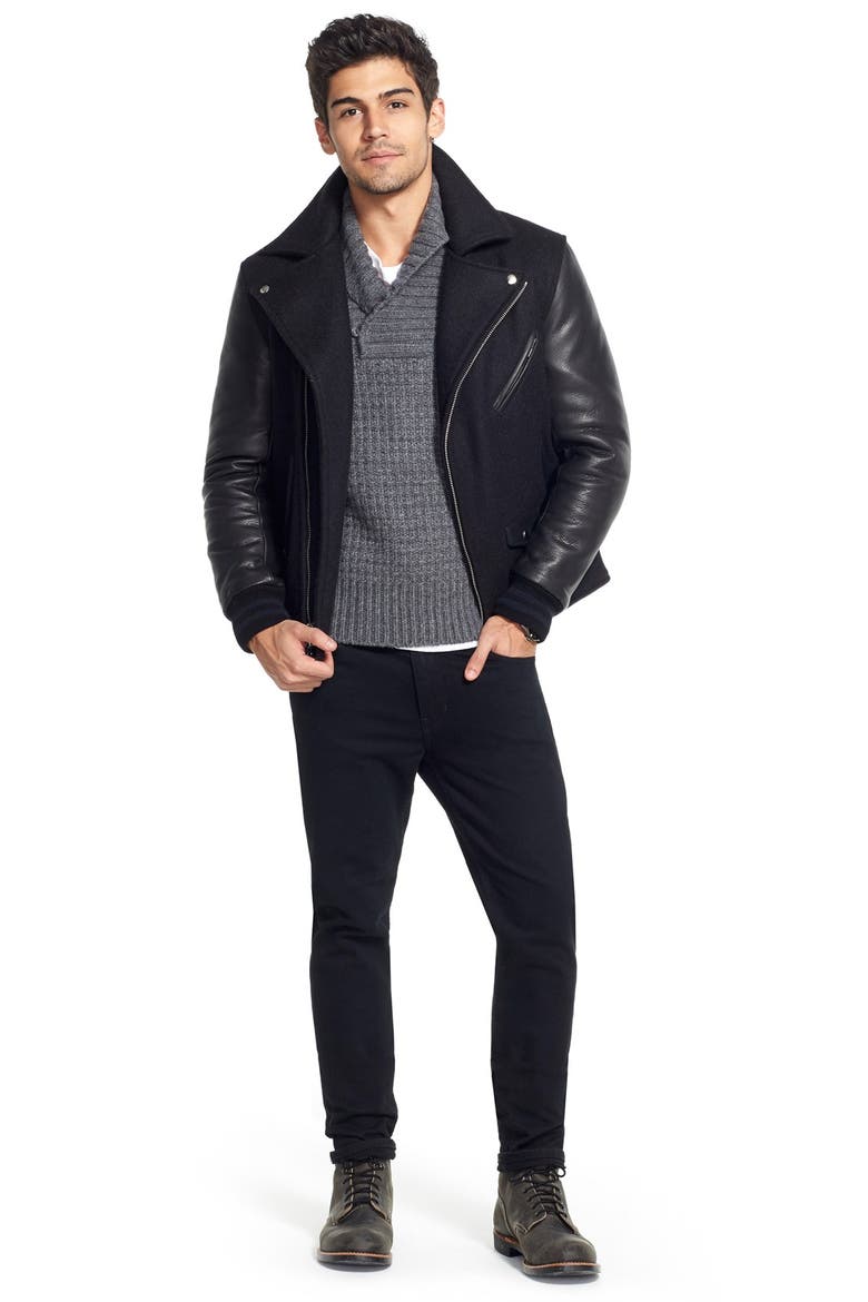 Lennox Slim Fit Jeans, Alternate, color, BLACK OVERDYE