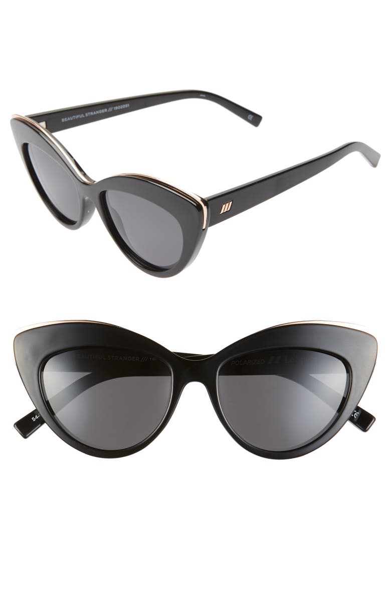 Le Specs Beautiful Stranger 54mm Polarized Cat Eye Sunglasses, Main, color,