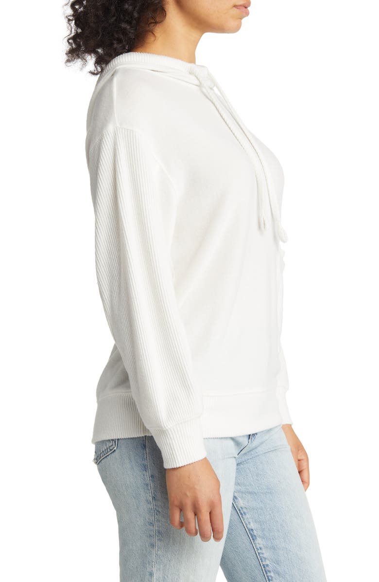 Wit & Wisdom Funnel Neck Hoodie, Alternate, color, 