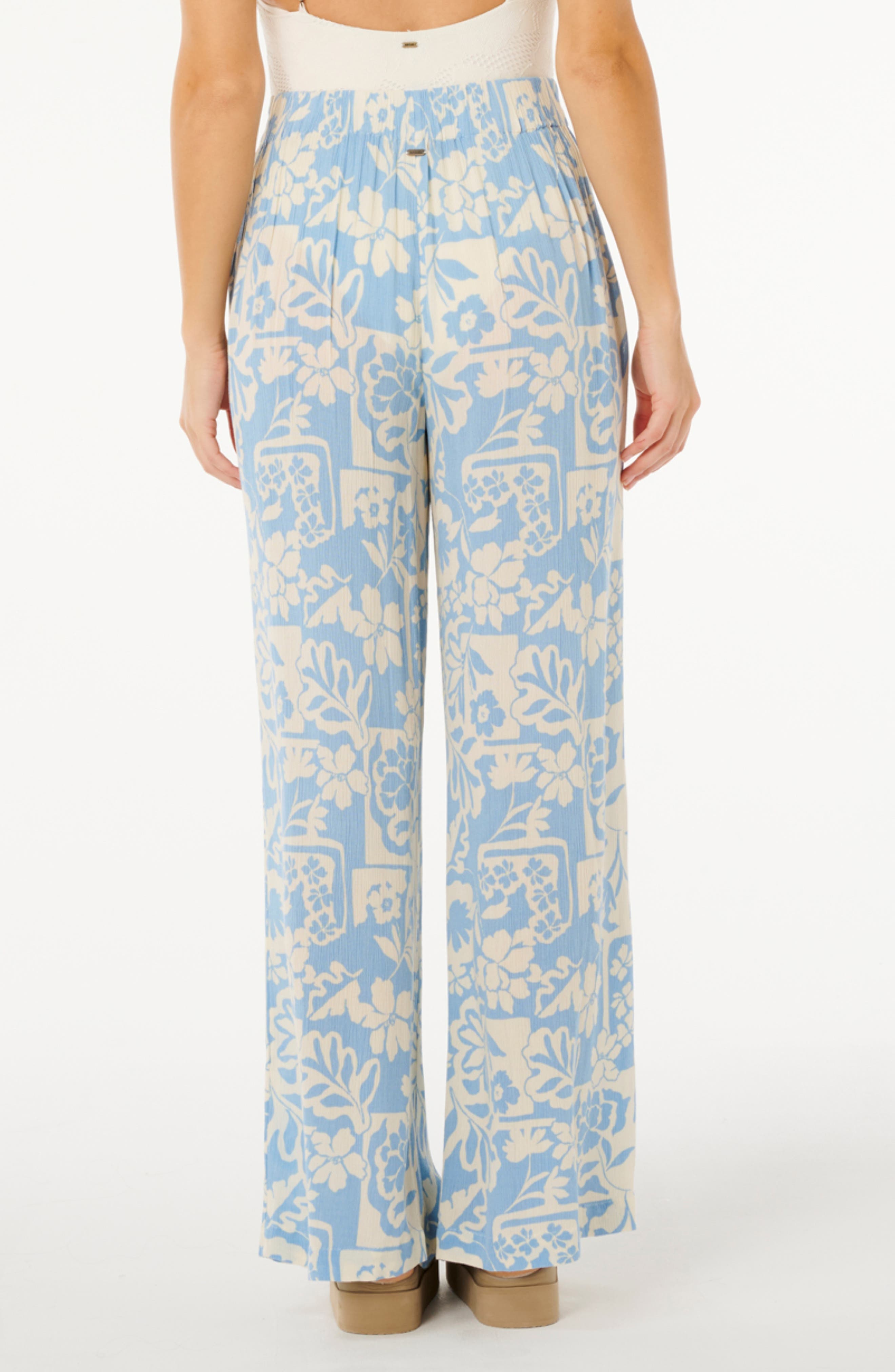 Print Wide Leg Pants - image 2