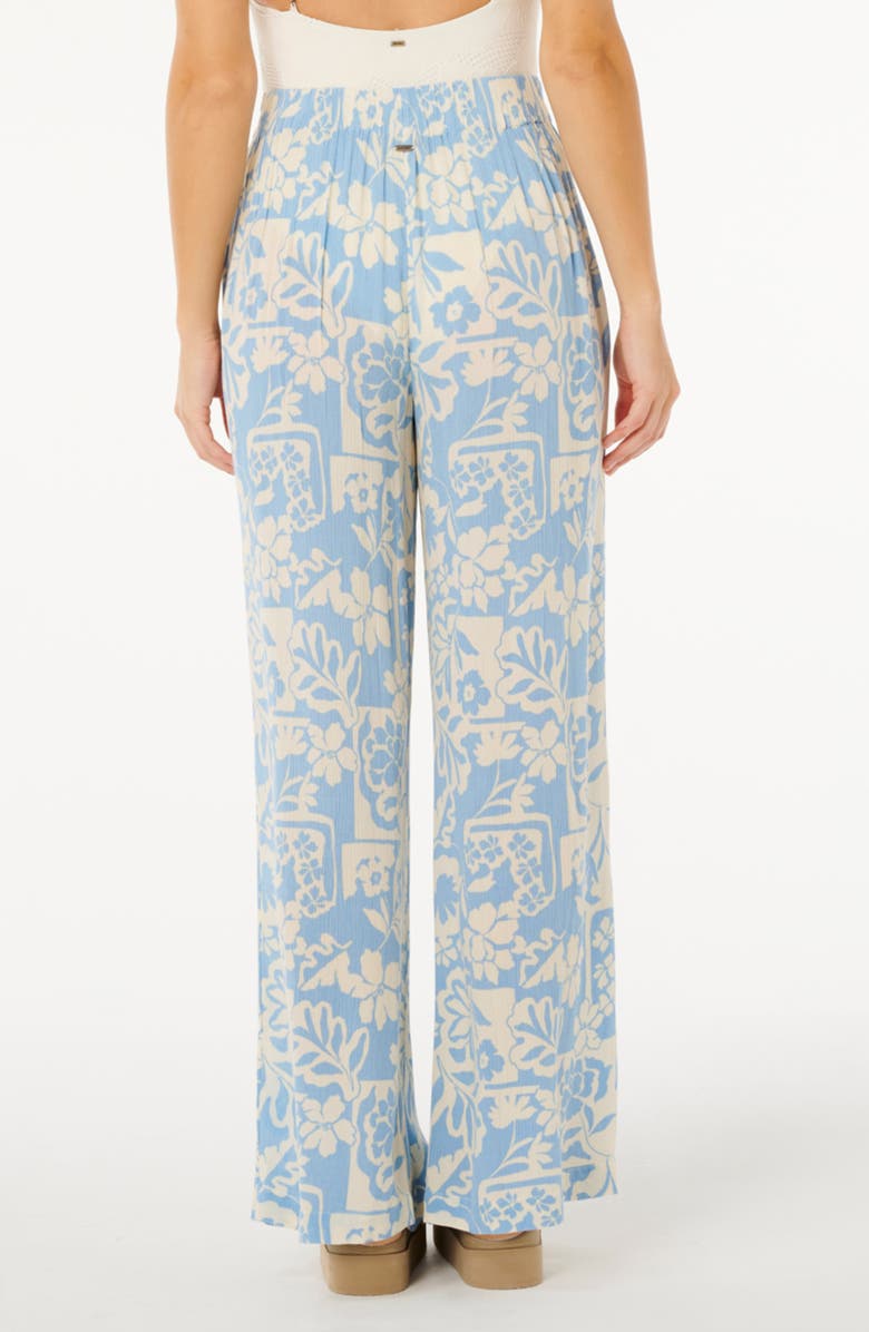 Rip Curl Print Wide Leg Pants, Alternate, color, Blue