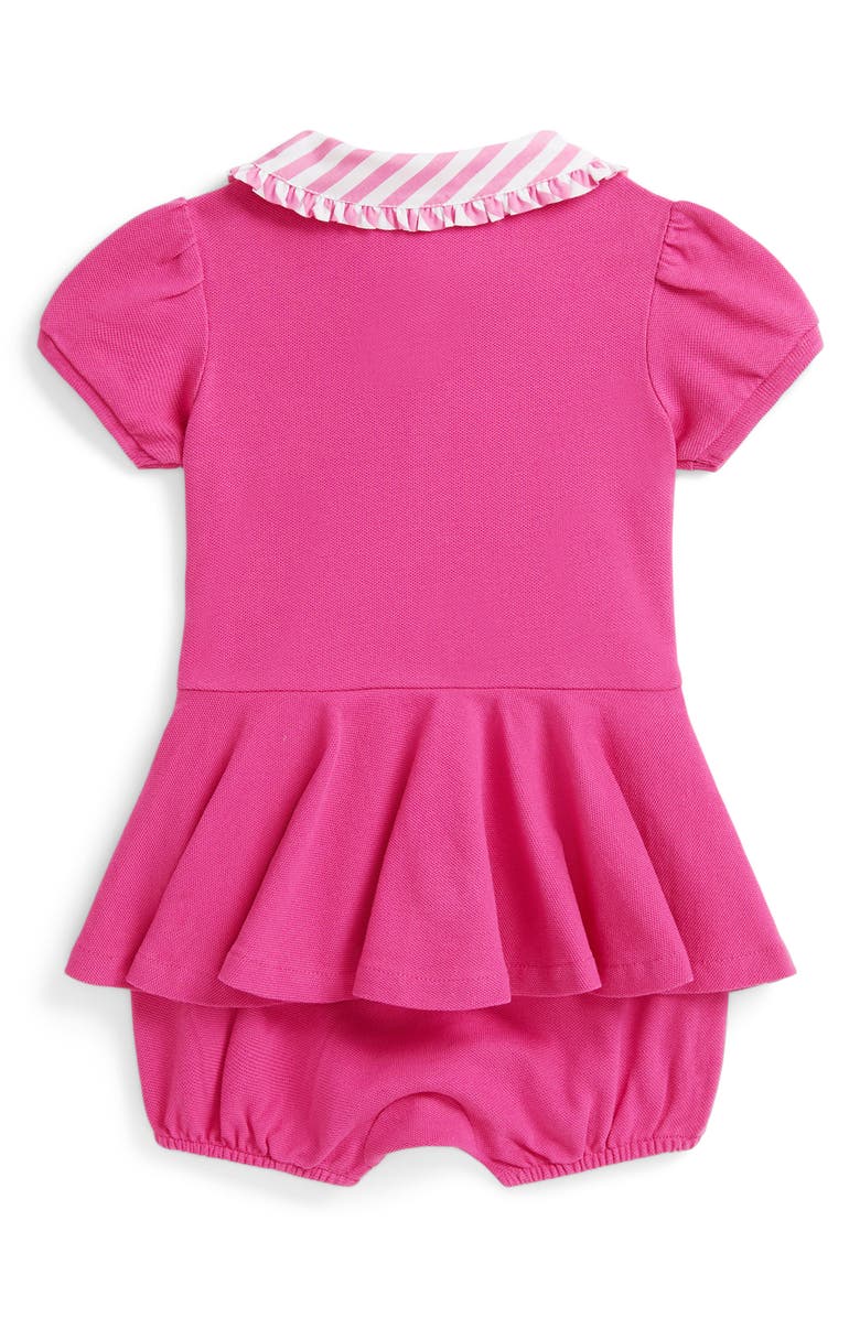 Ralph Lauren Stretch Cotton Shortall, Infant, Alternate, color, College Pink