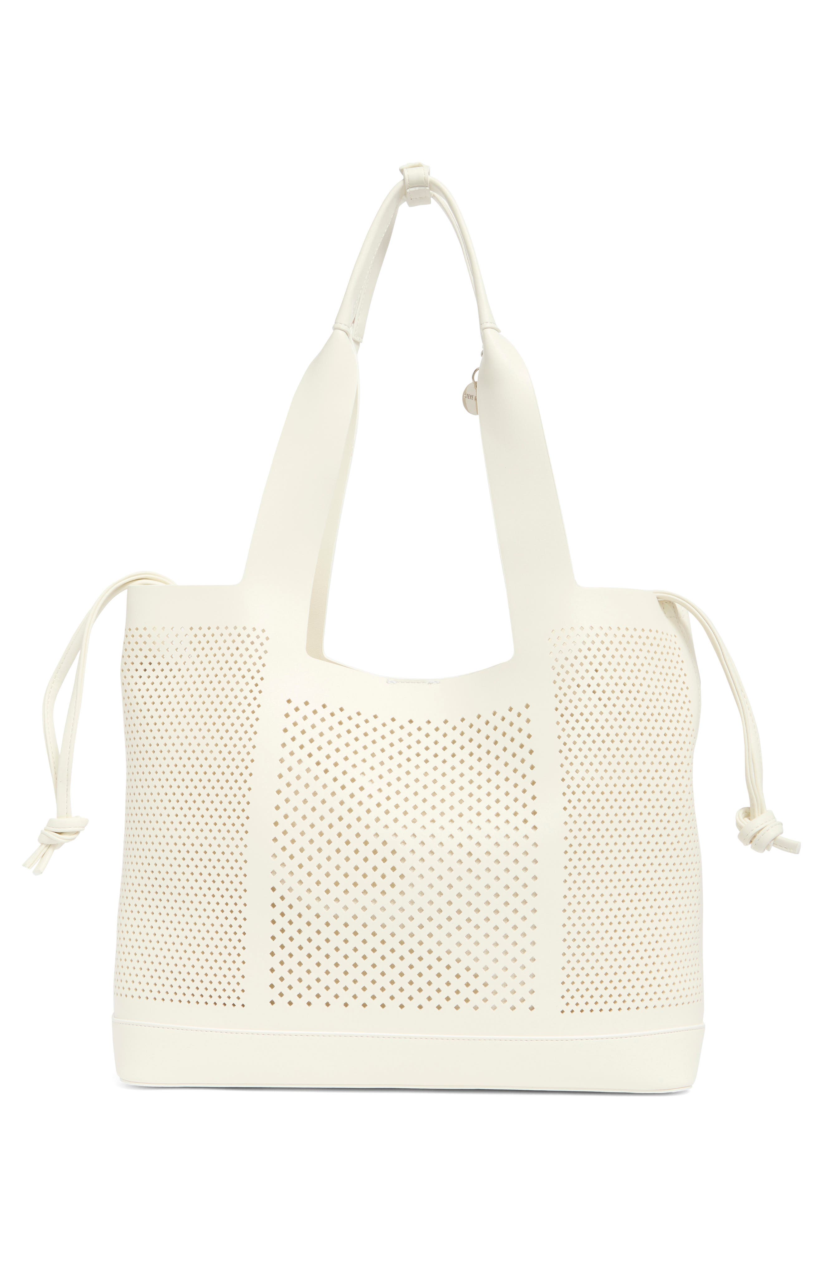 Steve Madden Baxis Perforated Tote Bag, Alternate, color, White