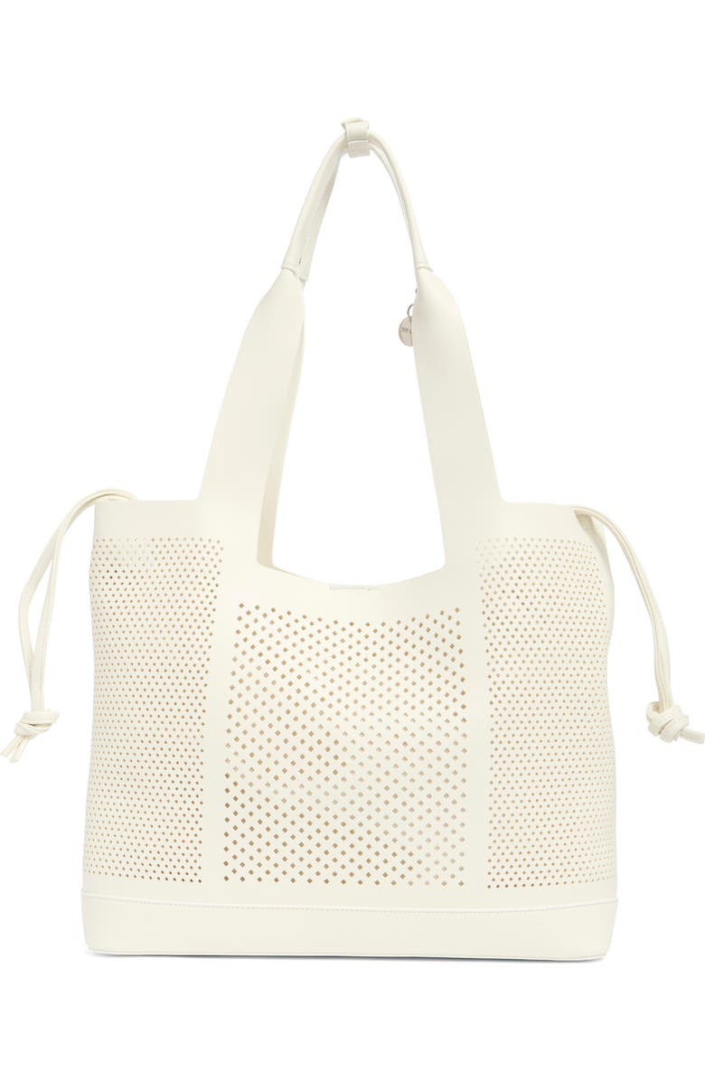 Steve Madden Baxis Perforated Tote Bag, Alternate, color, White