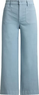 Lauren Ralph Lauren Stretch Cropped Wide Leg Chinos