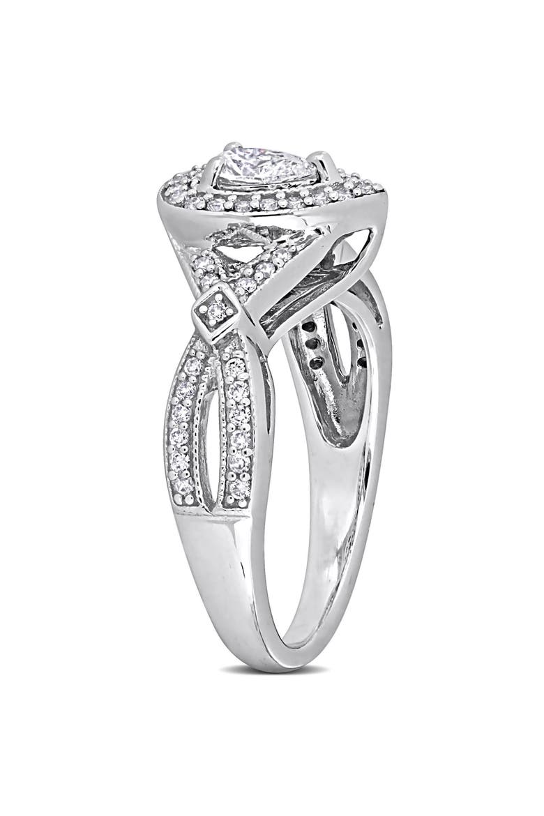 1/2 CTTW Diamond Pear Halo Ring 14k, Alternate, color, 14k White Gold