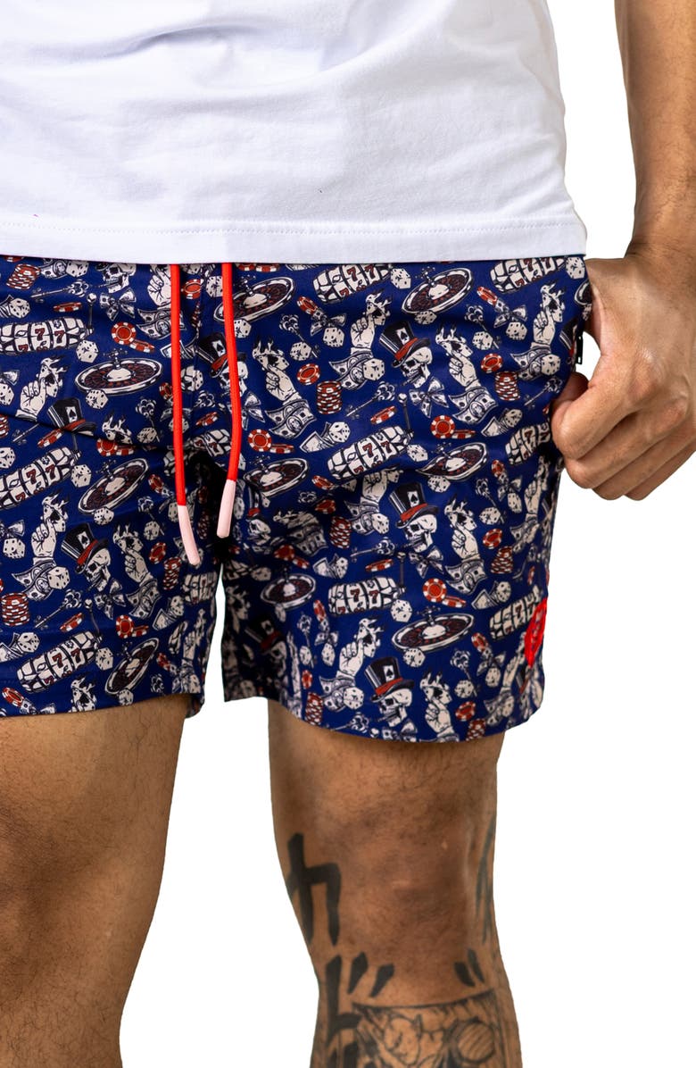 Maceoo Swim Marthyr Print Swim Trunks, Alternate, color,