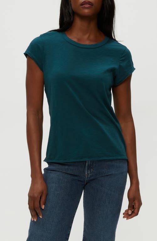 Michael Stars Slub Crewneck Tee In Green