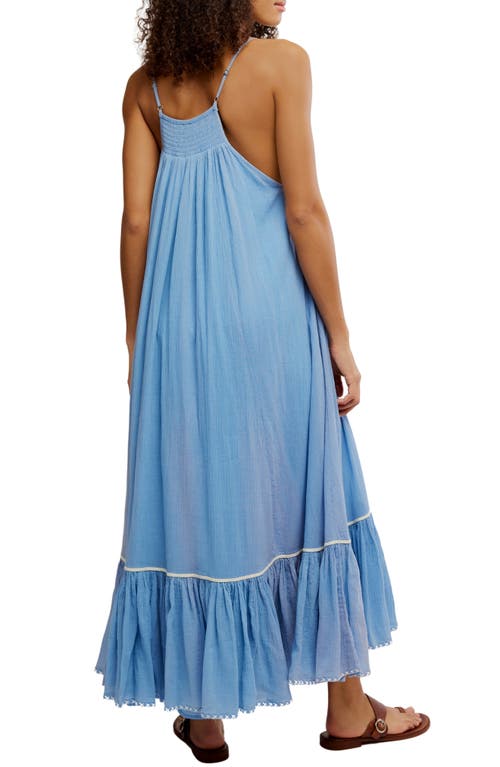 Free People Tip Toeing Tulip Midi Sundress In Blue