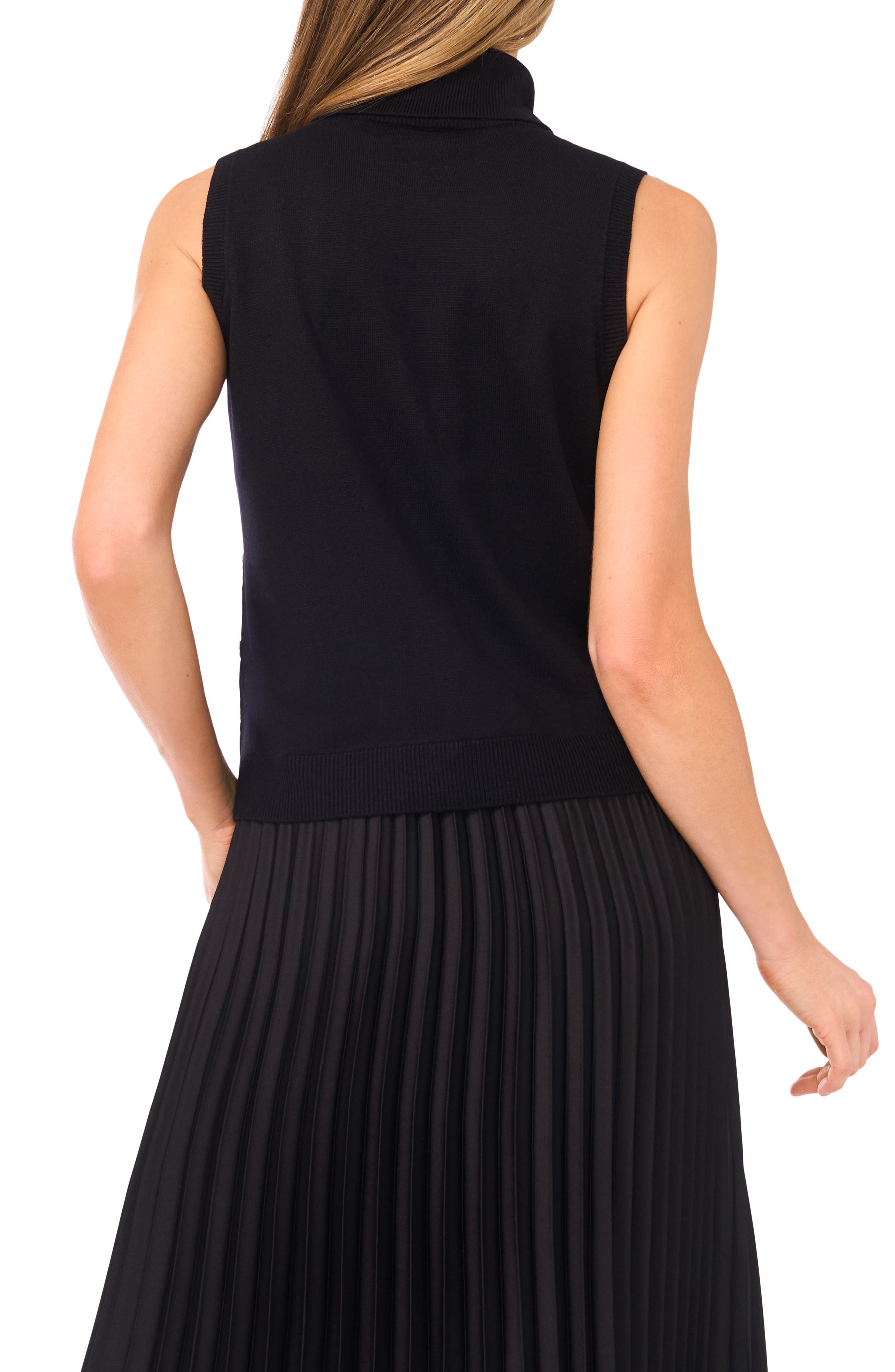 Sequin Turtleneck Sleeveless Sweater - image 2