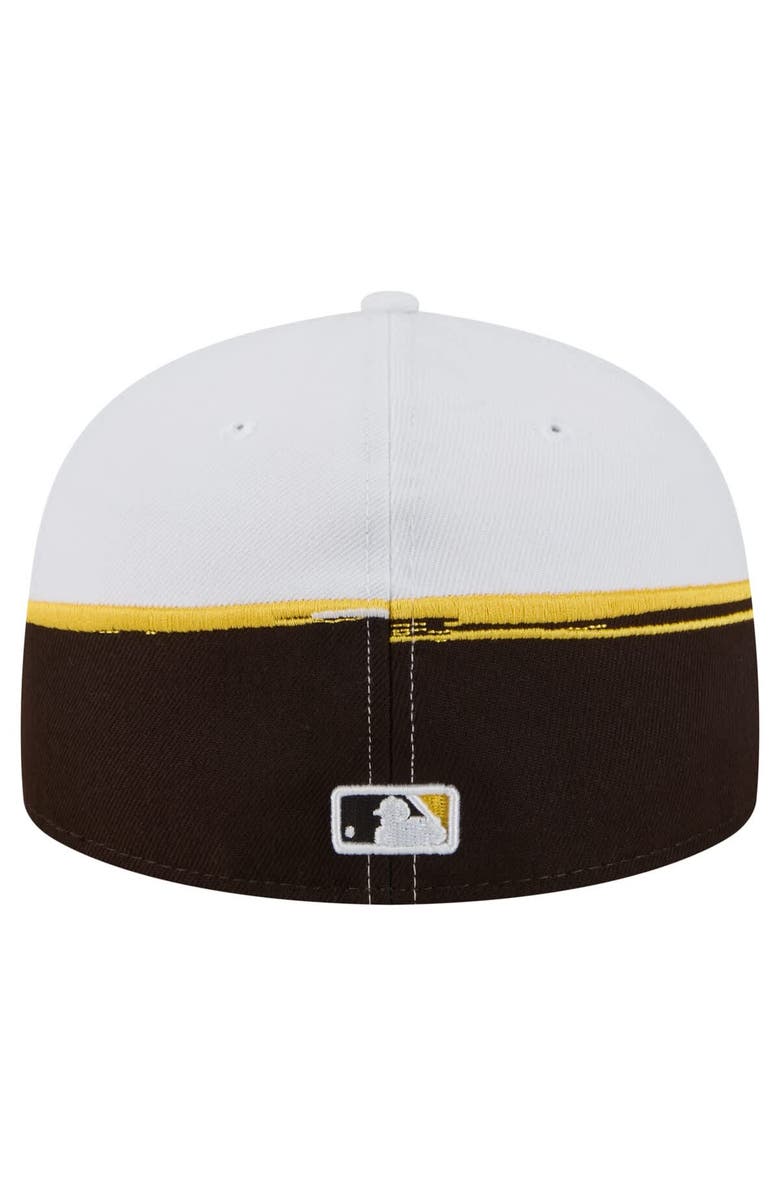 New Era Men's New Era Brown/White San Diego Padres Paint Stroke 59FIFTY Fitted Hat, Alternate, color, Brown