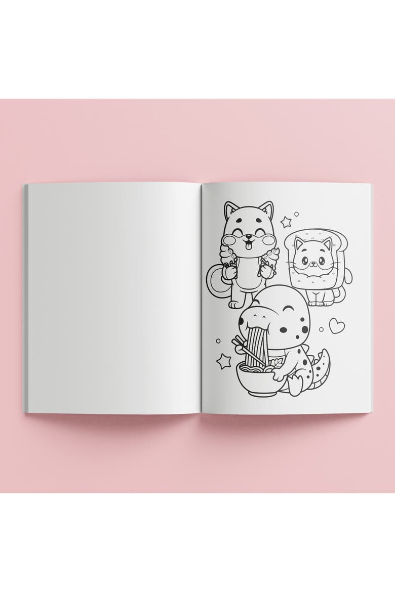 Super Cute Sticker Coloring Book,128 Pages, 500+ Stickers, Alternate, color, Multicolored