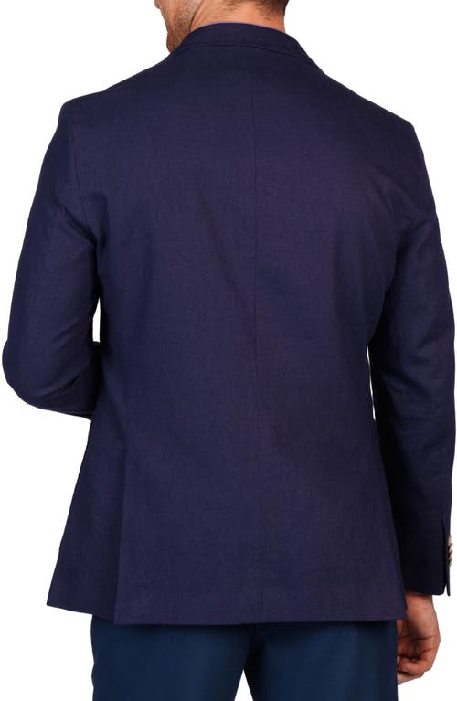 Tailorbyrd Linen Blend Sport Coat In Blue