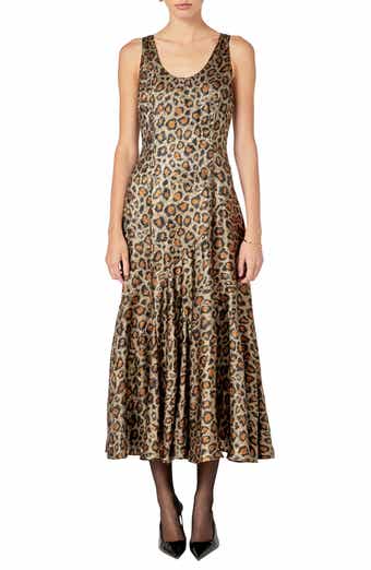 Leopard Print Ruffle Hem Dress