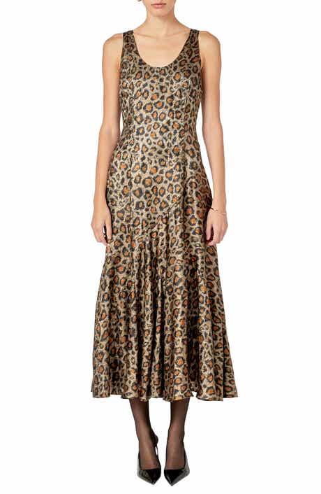 Leopard Print Ruffle Hem Dress