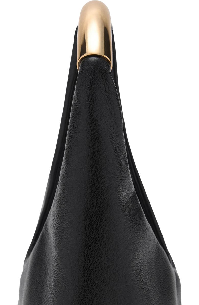 MANGO Faux Leather Top Handle Bag, Alternate, color, Black