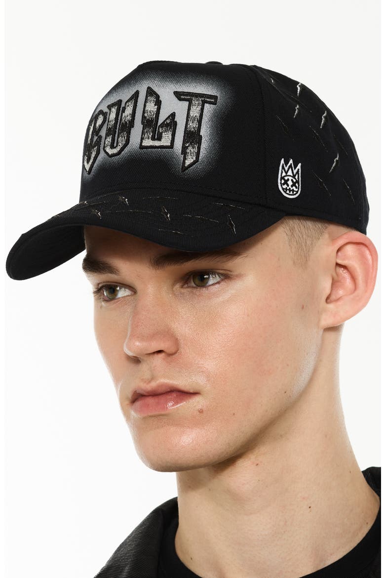 Embroidered Logo Trucker Hat, Alternate, color, BLACK
