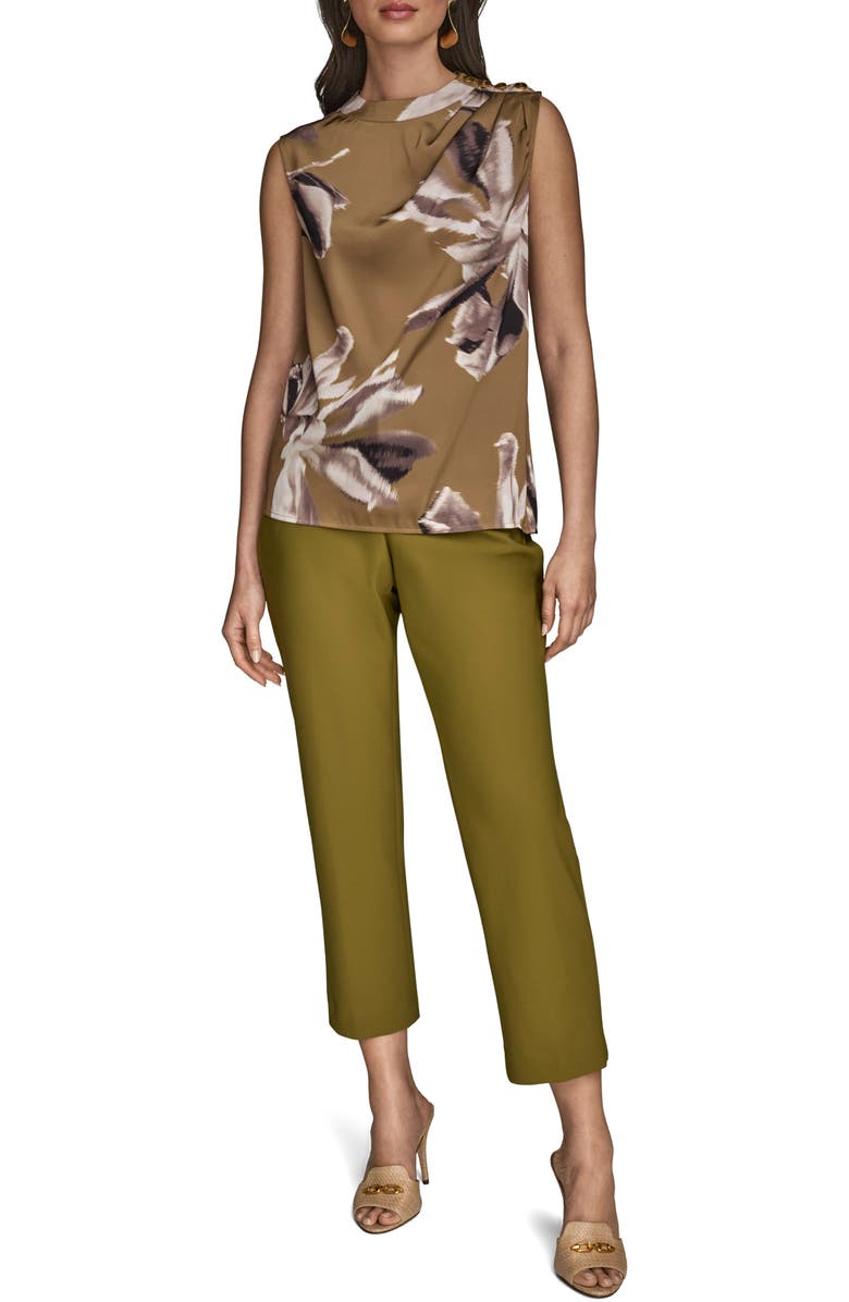 Donna Karan New York Drape Neck Charmeuse Top, Alternate, color,