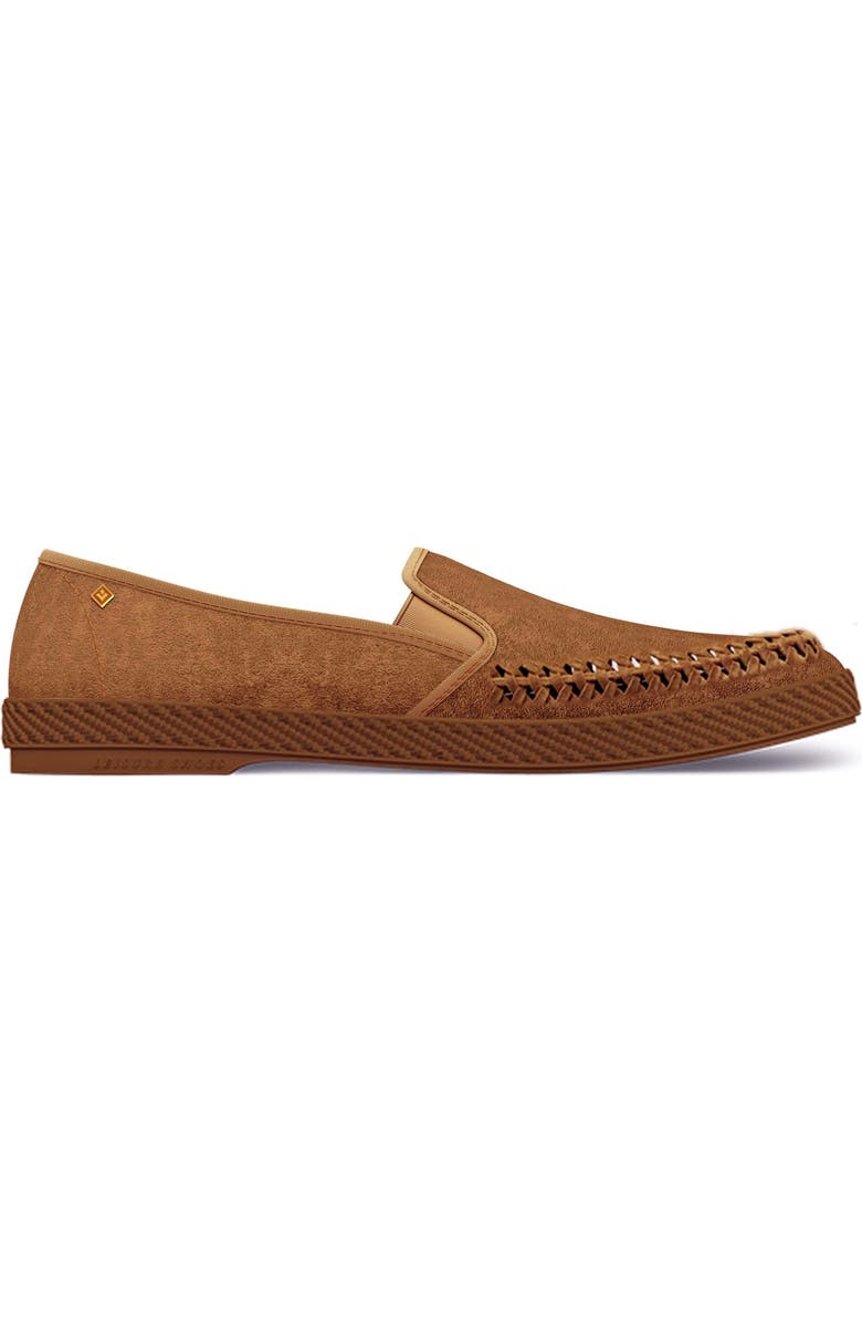 Rivieras Slip-On Woven Split Toe Moccasin, Main, color, Brown