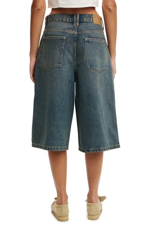 Cotton On 91 Baggy Denim Jort In Logans Blue