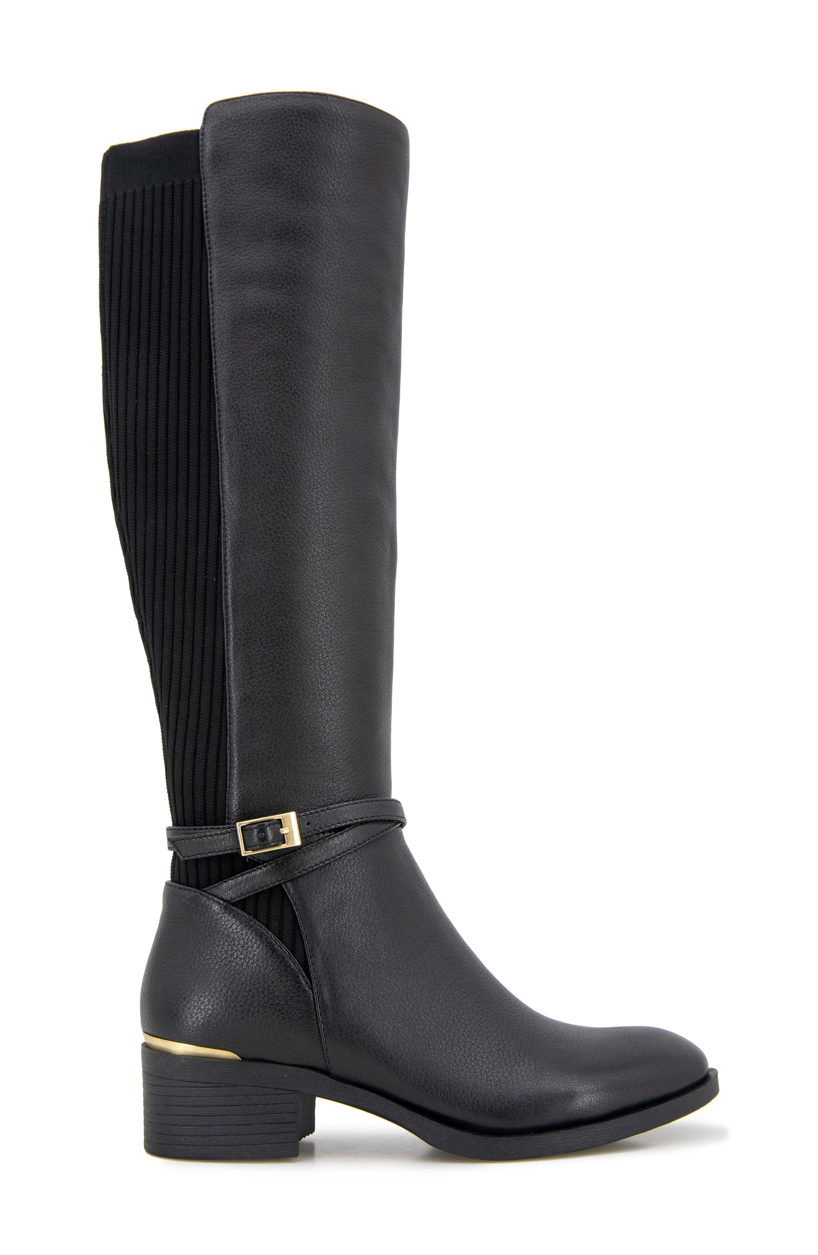 Kenneth Cole Lanica Knee High Boot, Alternate, color, Black Leather