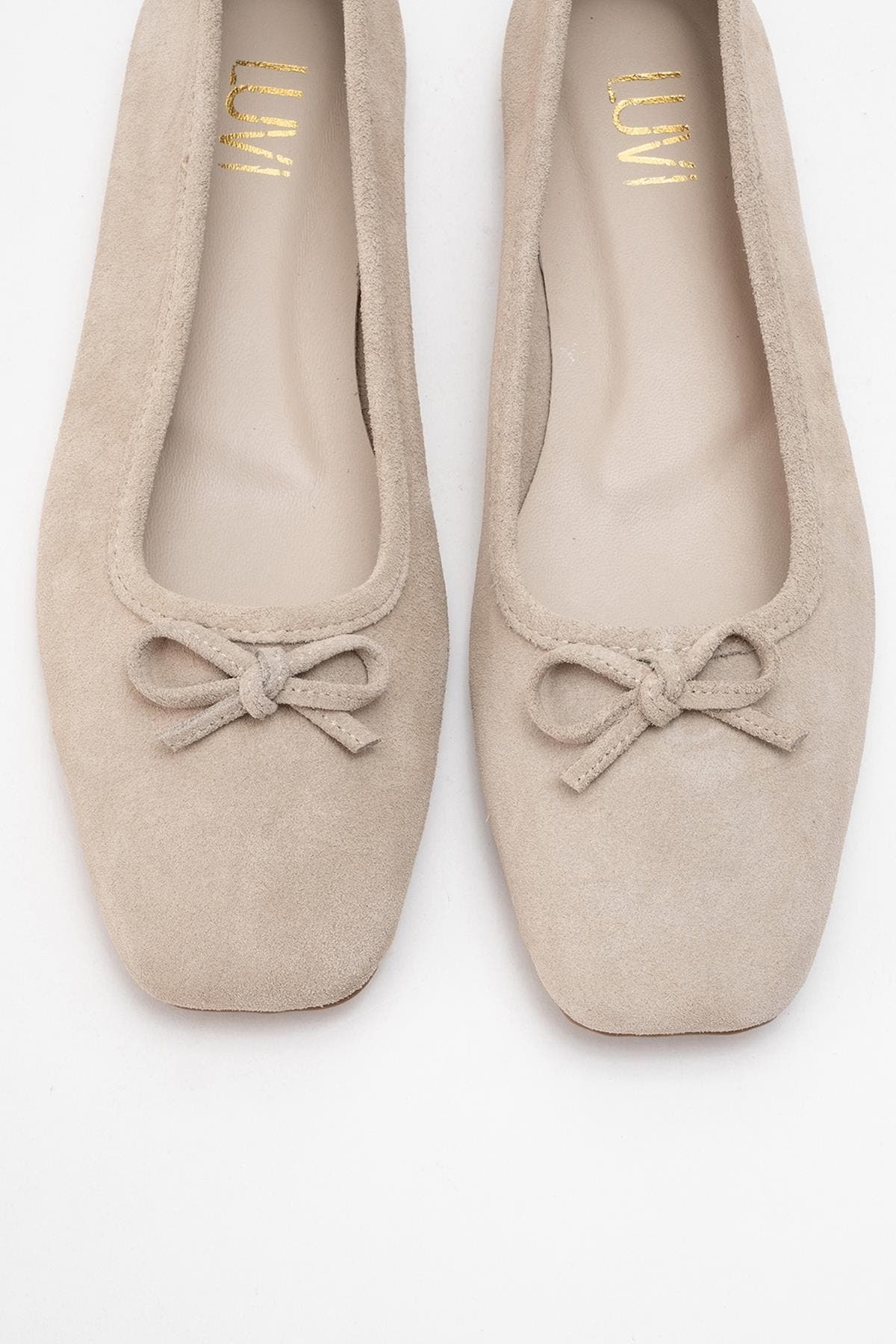Sosa Leather Ballet Flat, Alternate, color, Beige Suede