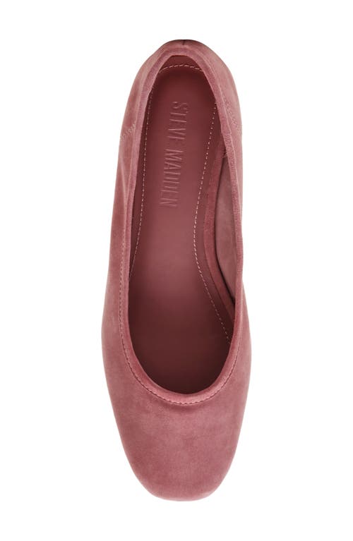 Shop Steve Madden Mollie Block Heel Pump In Mauve Suede