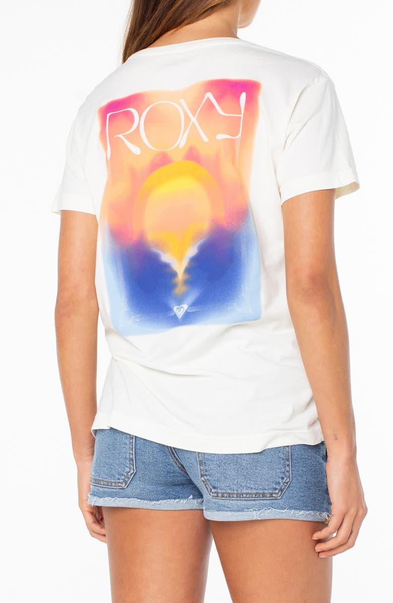 Roxy Sunset Realm Cotton Graphic T-Shirt, Alternate, color, 