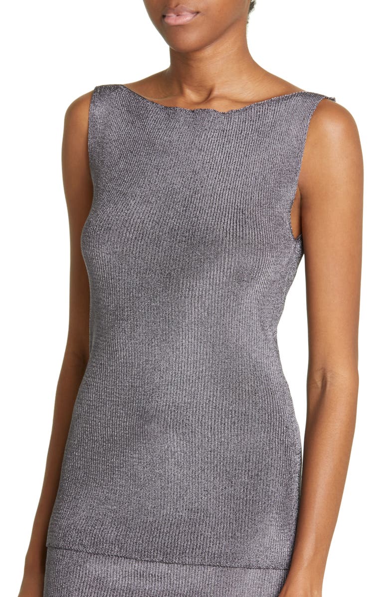 Paloma Wool Jack Metallic Cotton Knit Minidress, Alternate, color, 