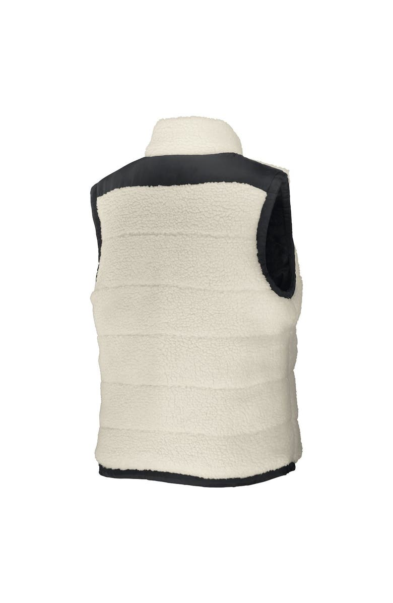 WEAR by Erin Andrews Women's WEAR by Erin Andrews Black/Cream Seattle Kraken Reversible Sherpa Full-Zip Vest, Alternate, color,
