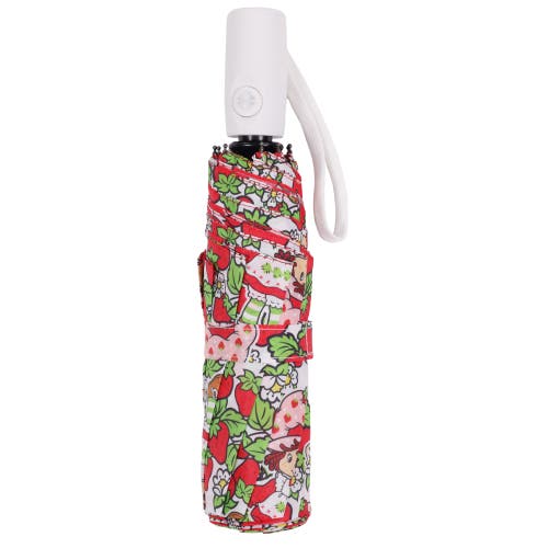 Strawberry Shortcake Toss Print Compact Umbrella In Brown