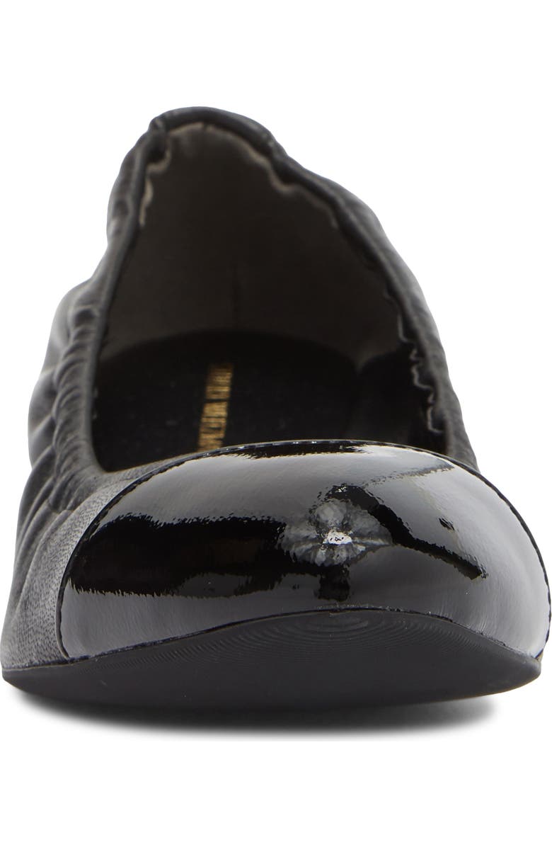 Stuart Weitzman Gabby Foldable Ballet Flat, Alternate, color, Black