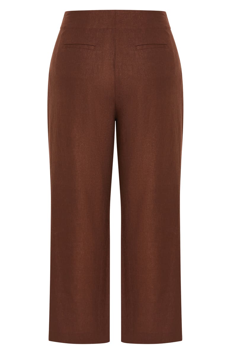 City Chic Viven Linen Blend Wide Leg Pants, Alternate, color, 